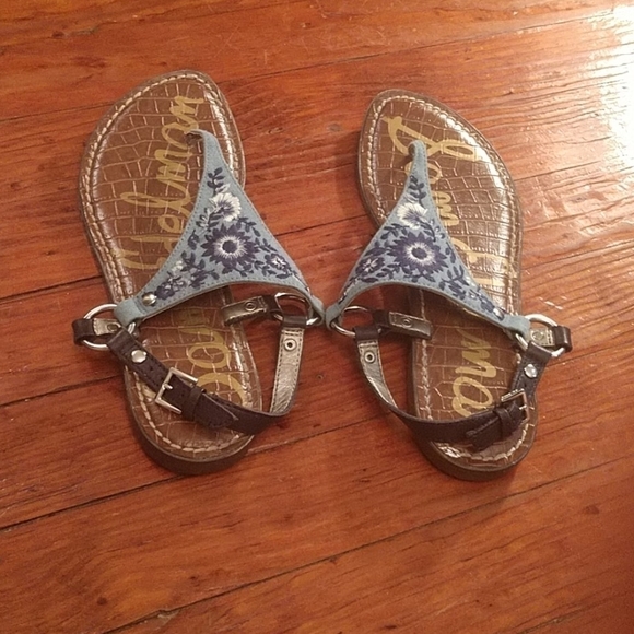 Sam Edelman Women's Greta 2 Embroidered Sandal 5.5 - Picture 3 of 5